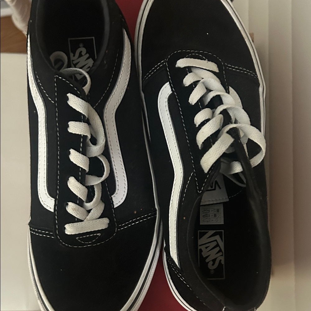 Vans Kids Black and White Sneakers - Picture 2 of 5